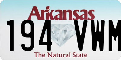 AR license plate 194VWM