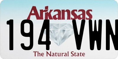 AR license plate 194VWN