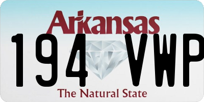 AR license plate 194VWP