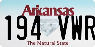 AR license plate 194VWR