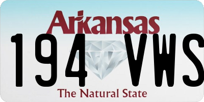 AR license plate 194VWS
