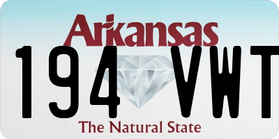 AR license plate 194VWT