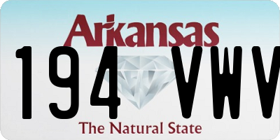 AR license plate 194VWV