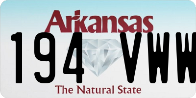 AR license plate 194VWW