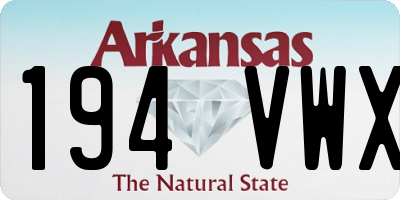 AR license plate 194VWX