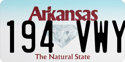 AR license plate 194VWY