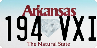AR license plate 194VXI