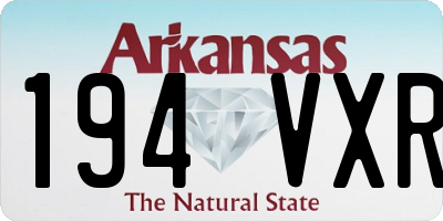 AR license plate 194VXR