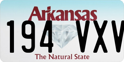AR license plate 194VXV