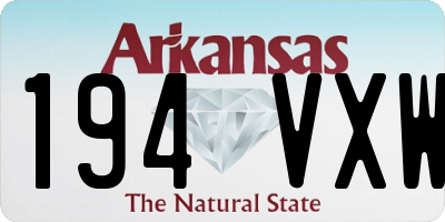 AR license plate 194VXW