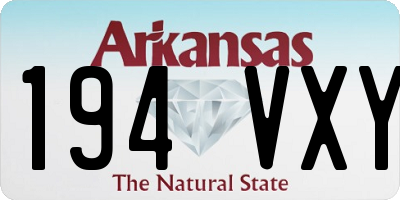 AR license plate 194VXY