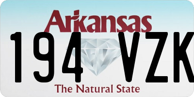 AR license plate 194VZK