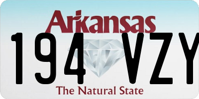 AR license plate 194VZY