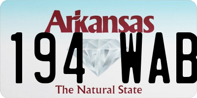 AR license plate 194WAB
