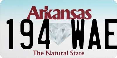 AR license plate 194WAE