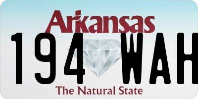 AR license plate 194WAH