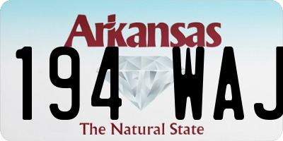 AR license plate 194WAJ