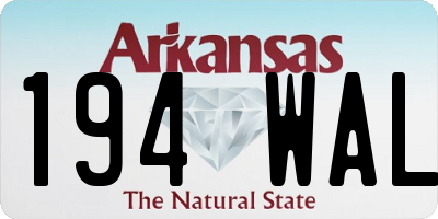 AR license plate 194WAL