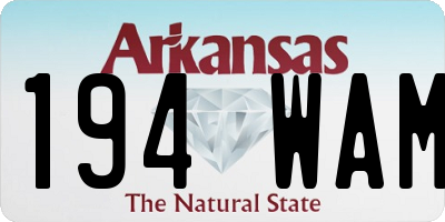 AR license plate 194WAM