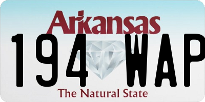 AR license plate 194WAP