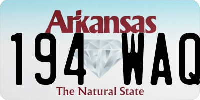 AR license plate 194WAQ