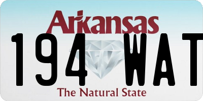 AR license plate 194WAT