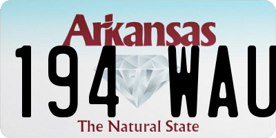 AR license plate 194WAU