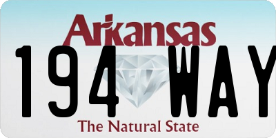 AR license plate 194WAY