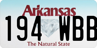 AR license plate 194WBB