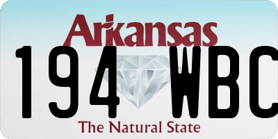 AR license plate 194WBC