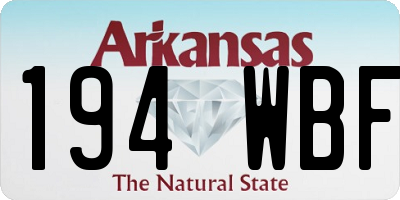 AR license plate 194WBF