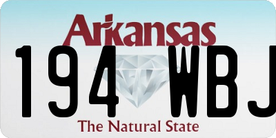 AR license plate 194WBJ