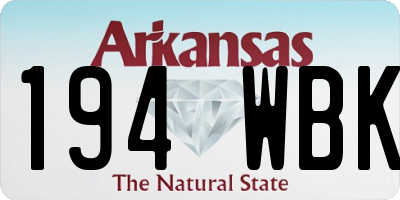 AR license plate 194WBK