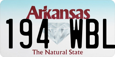 AR license plate 194WBL