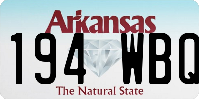 AR license plate 194WBQ