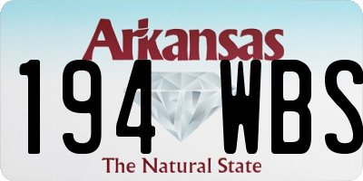 AR license plate 194WBS