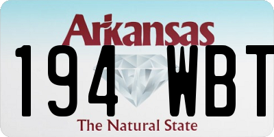 AR license plate 194WBT