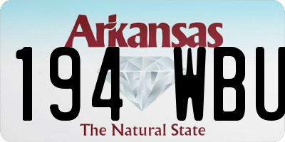 AR license plate 194WBU