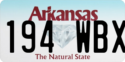 AR license plate 194WBX