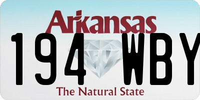 AR license plate 194WBY