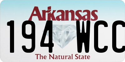 AR license plate 194WCC