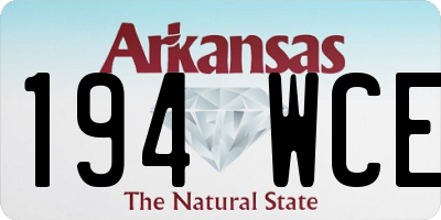 AR license plate 194WCE