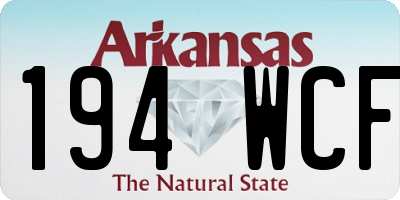 AR license plate 194WCF