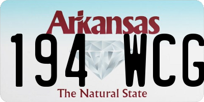 AR license plate 194WCG