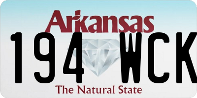 AR license plate 194WCK