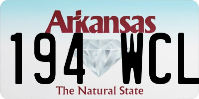AR license plate 194WCL