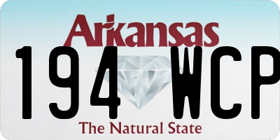 AR license plate 194WCP