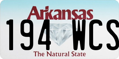 AR license plate 194WCS