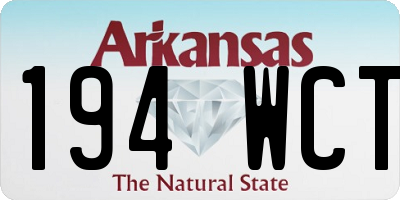 AR license plate 194WCT