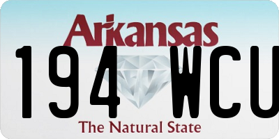 AR license plate 194WCU